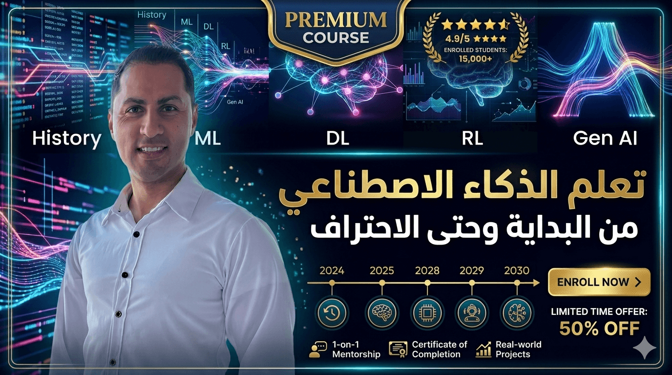 الذكاء الاصطناعي من البداية وحتى الاحتراف
